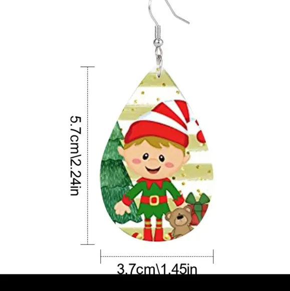🛑3$15 Christmas Gnome Earrings - Picture 4 of 4